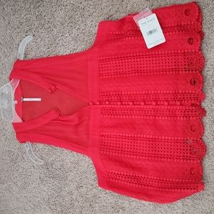 Womens Free People Crop Tank Red Large